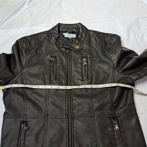 𝅺CALVIN Klein Faux Leather Jacket - Picture 9 of 16